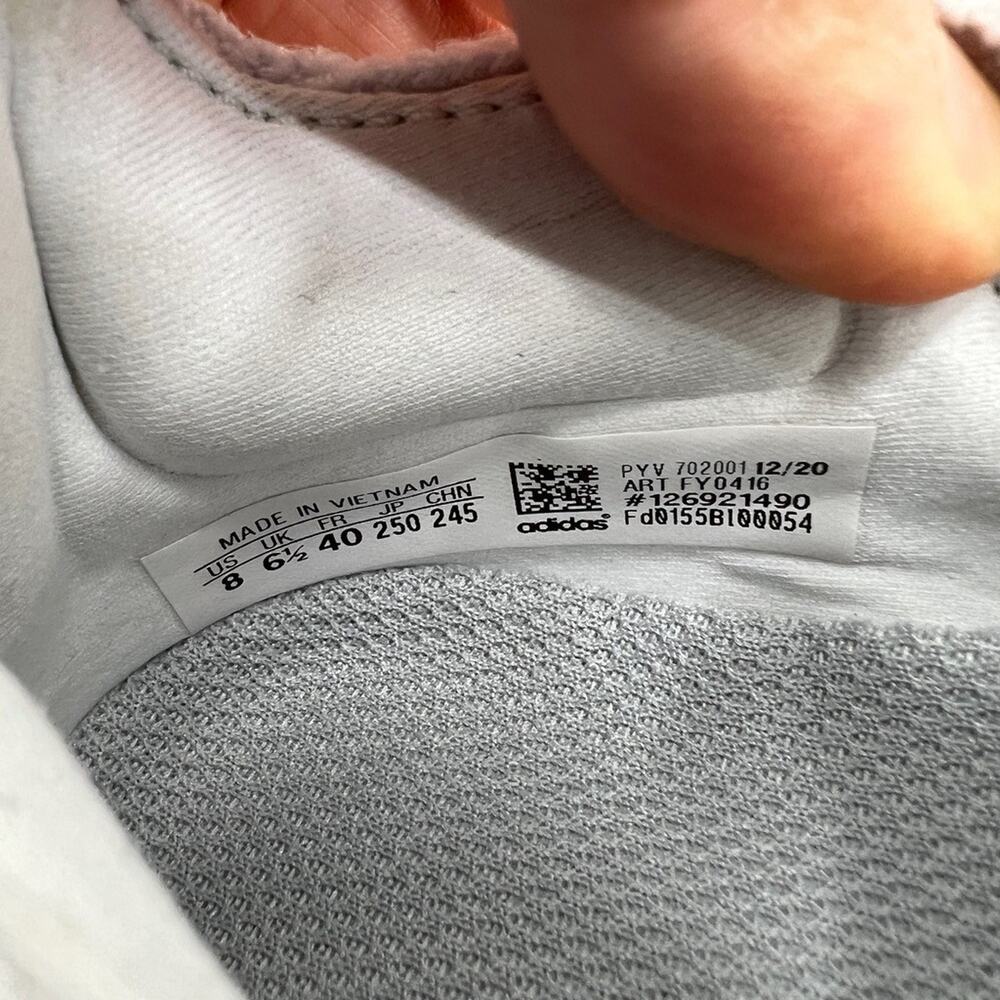 Adidas Womens 8 Shoes White Hazy Rose UltraBoost 21 Athletic Sneakers FY0416 - Picture 12 of 14